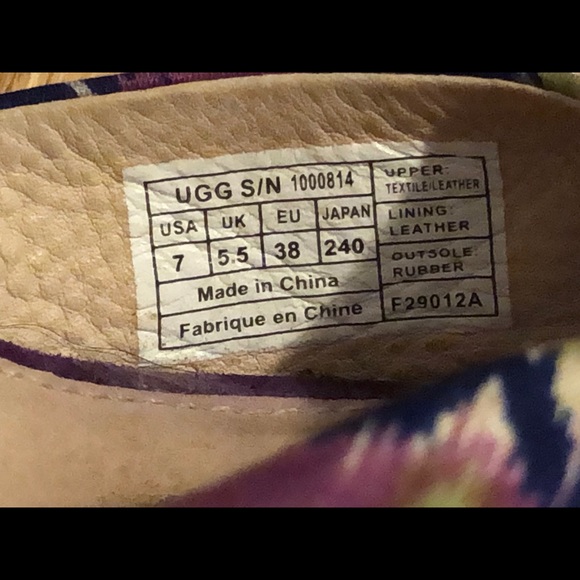 UGG Espadrille Sandals Purple Green EU 38 US 7 - Picture 8 of 11